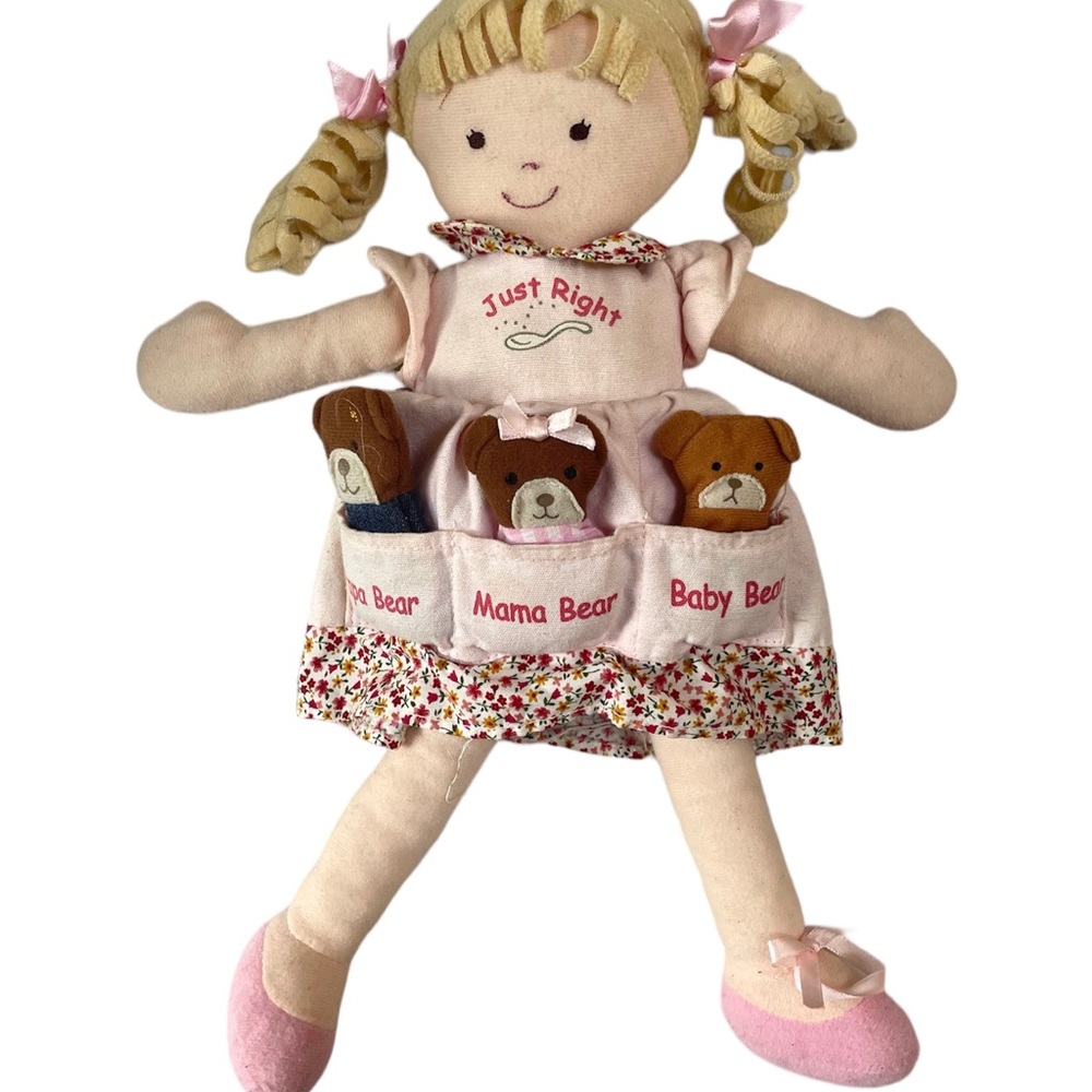 🦄North American Bear Co. Dolly Pockets Goldilocks The Three Bears Plush